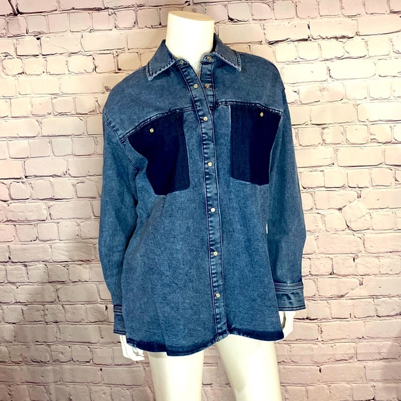 NWT Dex 3 tone denim shirt - Picture 1 of 7